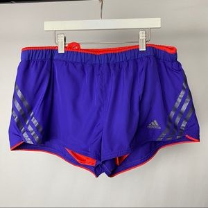 Purple and Red Lined Adidas Running Shorts